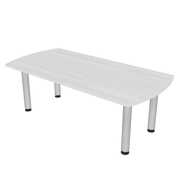33.5 in W, 59.5 in L, 29 in H, Engineered Wood Top, White